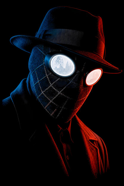 Spider-Man Noir - Halftone DTF transfer - Prints best on darks