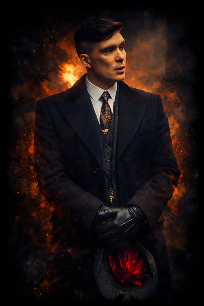 Thomas Shelby - Halftone DTF transfer - Prints best on darks