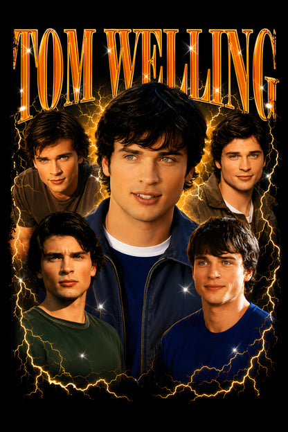 Tom Welling Tribute - Halftone DTF transfer - Prints best on darks