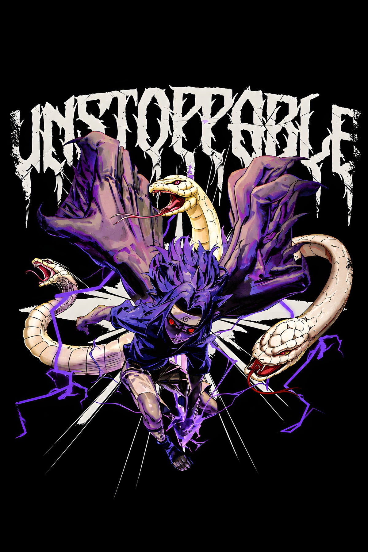 Unstoppable Purple Dragon Warrior - Halftone DTF transfer - Prints best on darks
