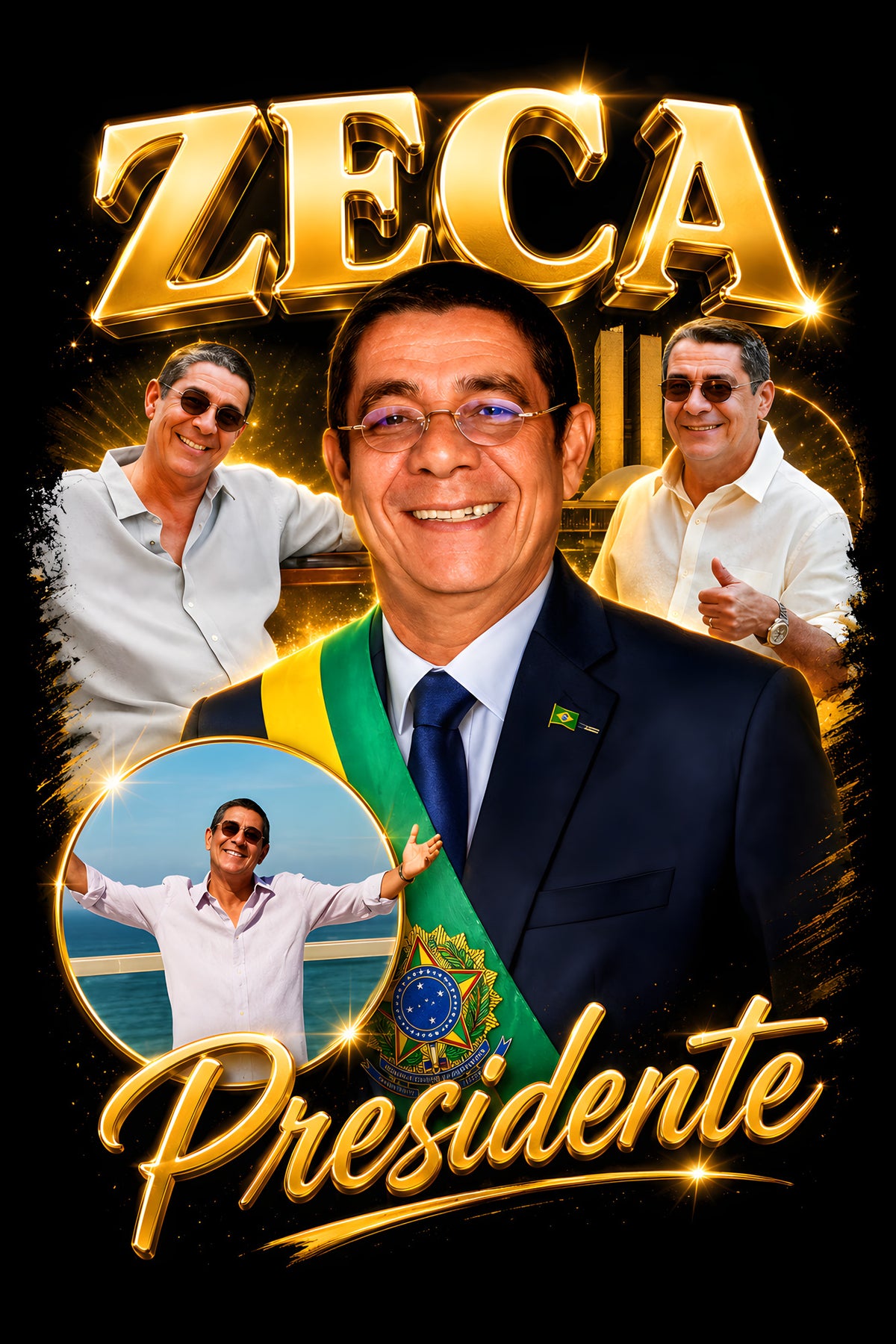 Zeca Presidente - Halftone DTF transfer - Prints best on darks