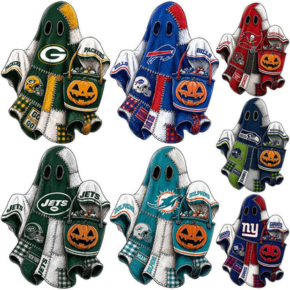 Halloween patchwork football ghost DTF transfer team designs