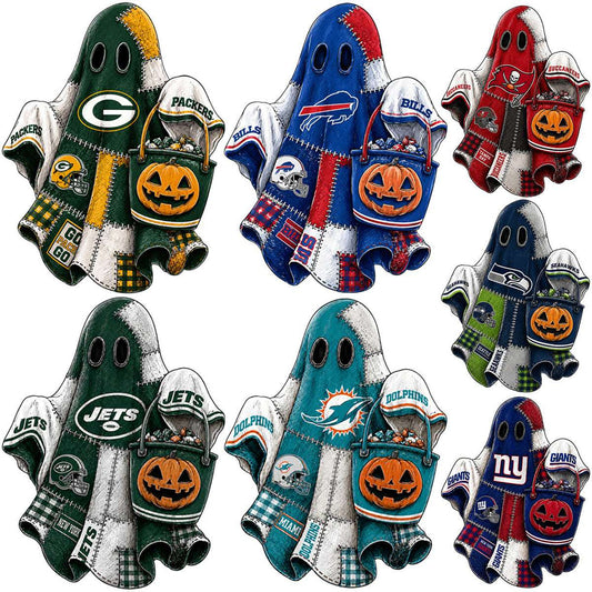 Halloween patchwork football ghost DTF transfer team designs