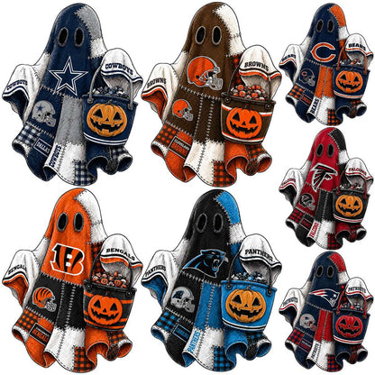 Halloween patchwork football ghost DTF transfer team designs