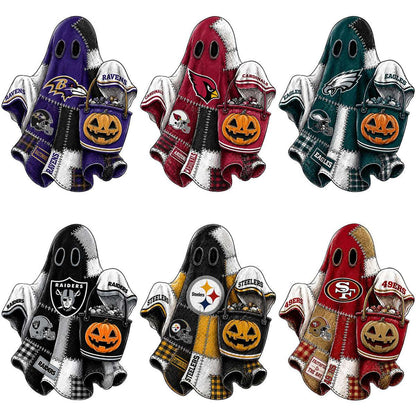 Halloween patchwork football ghost DTF transfer team designs
