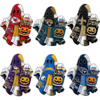 Halloween patchwork football ghost DTF transfer team designs