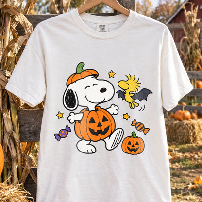 Design 1 – Halloween DTF transfer shown on a shirt. Transfer only; shirt not included.