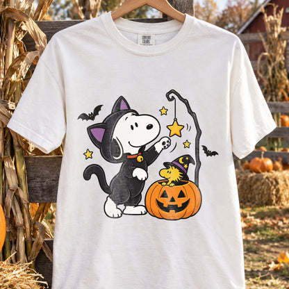 Design 2 – Halloween DTF transfer shown on a shirt. Transfer only; shirt not included.