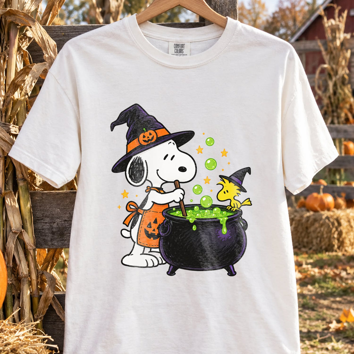 Design 5 – Halloween DTF transfer shown on a shirt. Transfer only; shirt not included.
