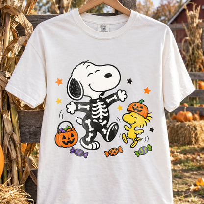 Design 6 – Halloween DTF transfer shown on a shirt. Transfer only; shirt not included.