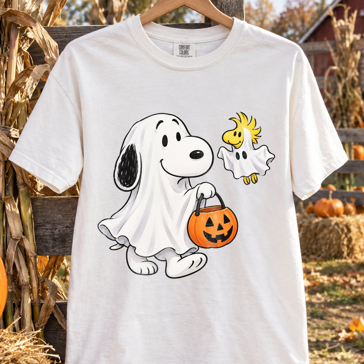 Design 7 – Halloween DTF transfer shown on a shirt. Transfer only; shirt not included.