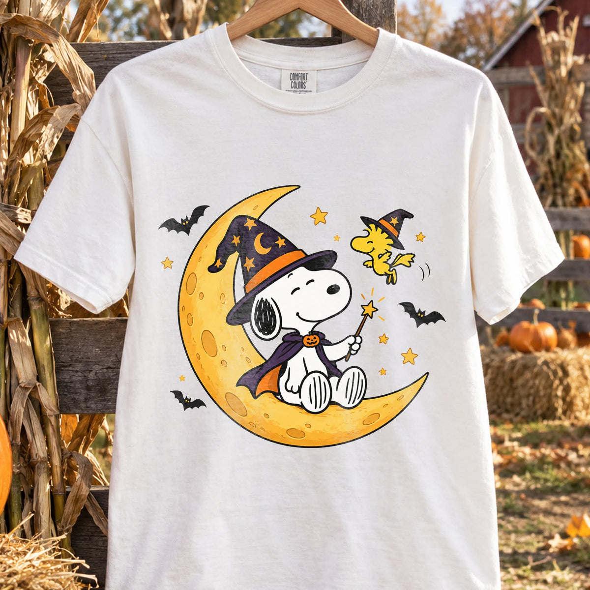 Design 8 – Halloween DTF transfer shown on a shirt. Transfer only; shirt not included.