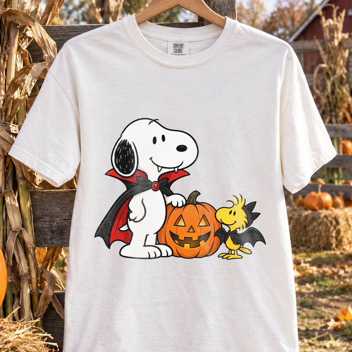 Design 9 – Halloween DTF transfer shown on a shirt. Transfer only; shirt not included.