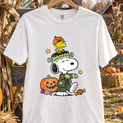 Design 11 – Halloween DTF transfer shown on a shirt. Transfer only; shirt not included.
