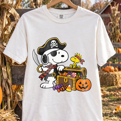 Design 13 – Halloween DTF transfer shown on a shirt. Transfer only; shirt not included.