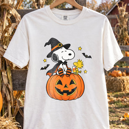 Design 14 – Halloween DTF transfer shown on a shirt. Transfer only; shirt not included.