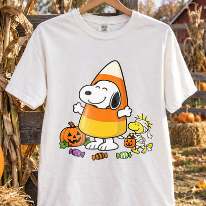 Design 17 – Halloween DTF transfer shown on a shirt. Transfer only; shirt not included.