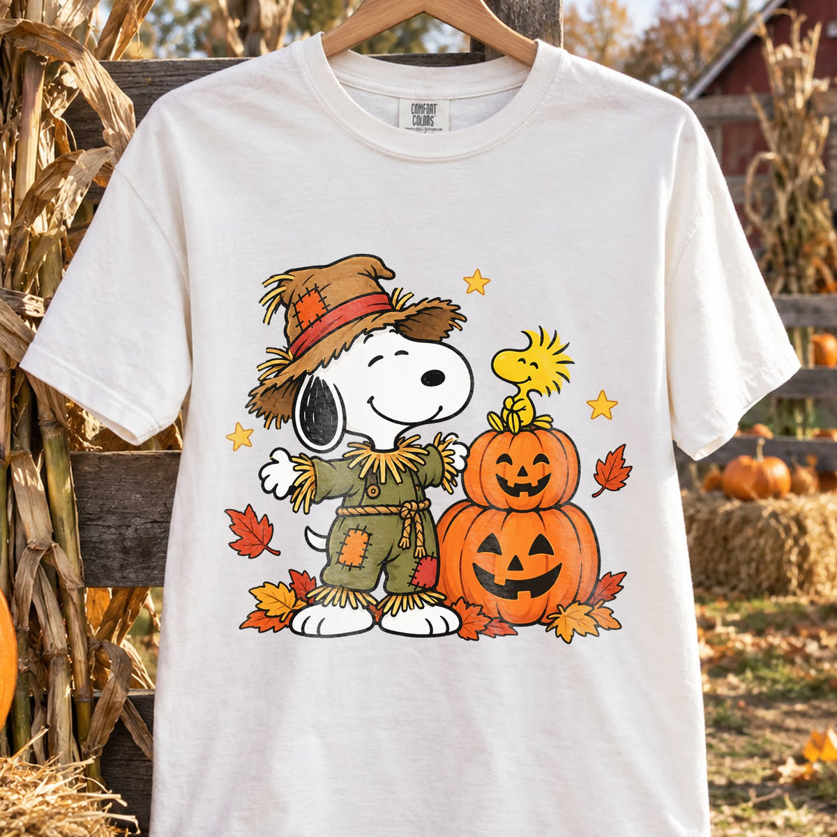 Design 20 – Halloween DTF transfer shown on a shirt. Transfer only; shirt not included.