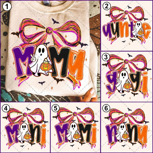 Mama Halloween bundle designs numbered 1 through 6