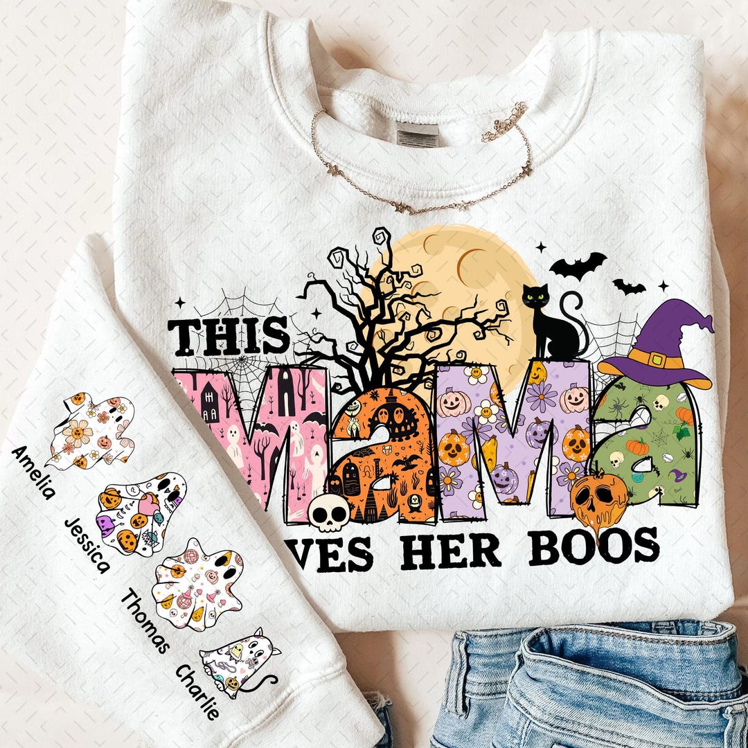 DTF Transfer – This Mama Loves Her Boos – Spooky Mama – Design 2