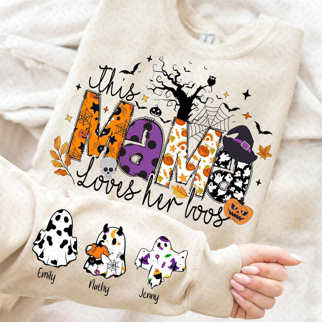 DTF Transfer – This Mama Loves Her Boos – Spooky Mama