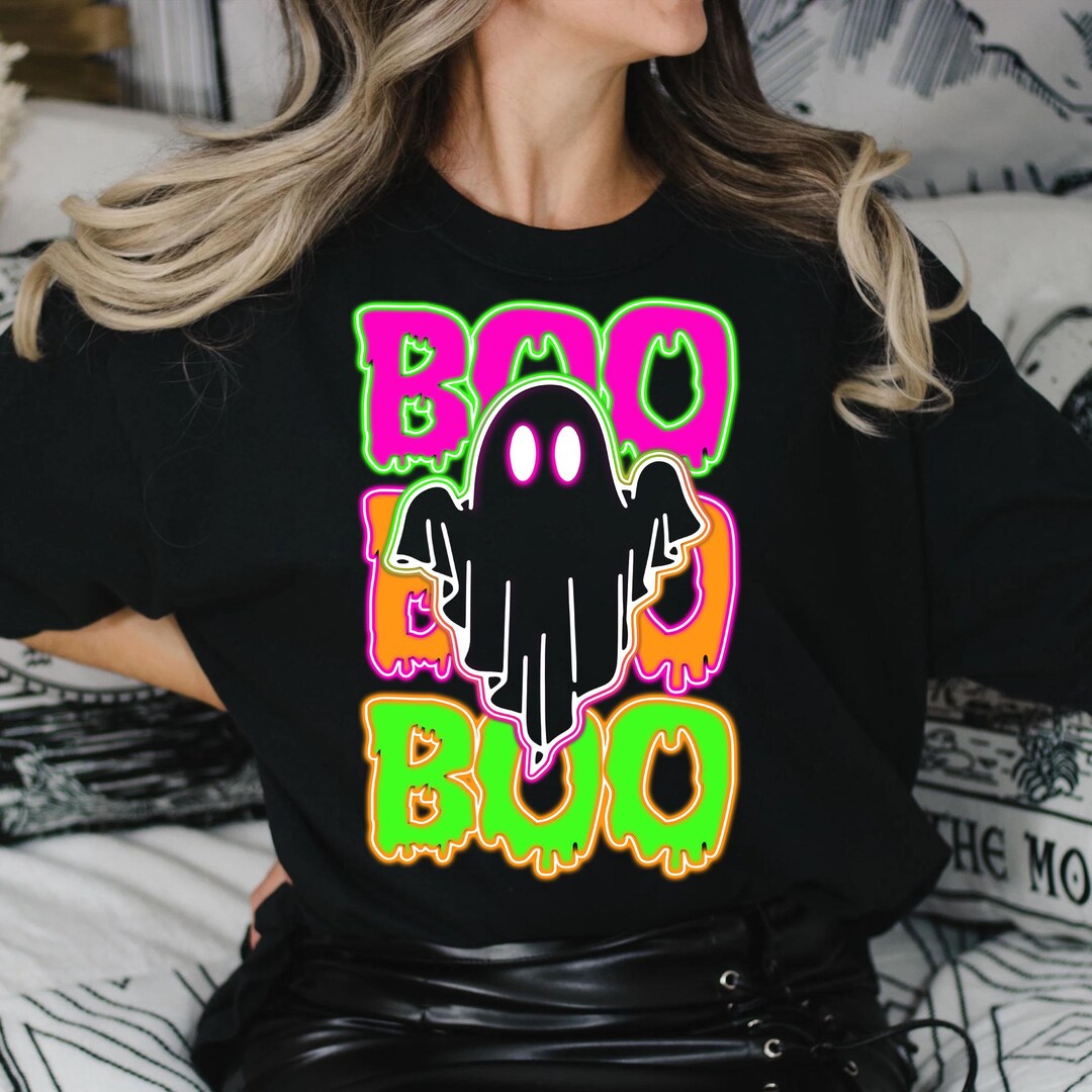 DTF Transfer – Halloween Neon – Halloween Ghost Neon