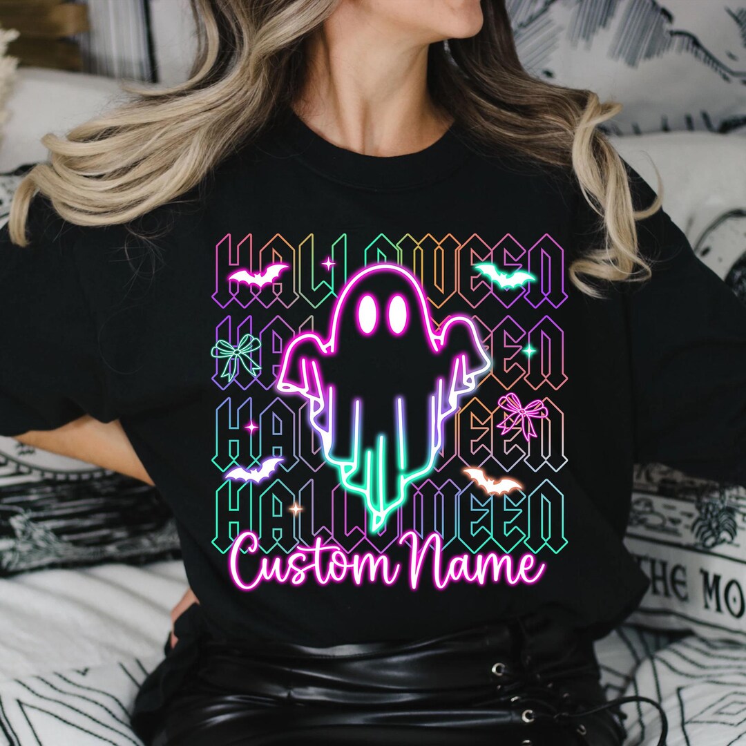 DTF Transfer – Custom Coquette Halloween Neon