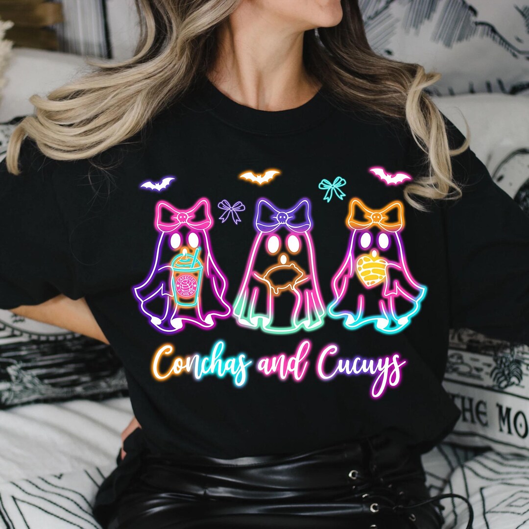 DTF Transfer – Cute Colorful Neon Boo Ghost – Design 5