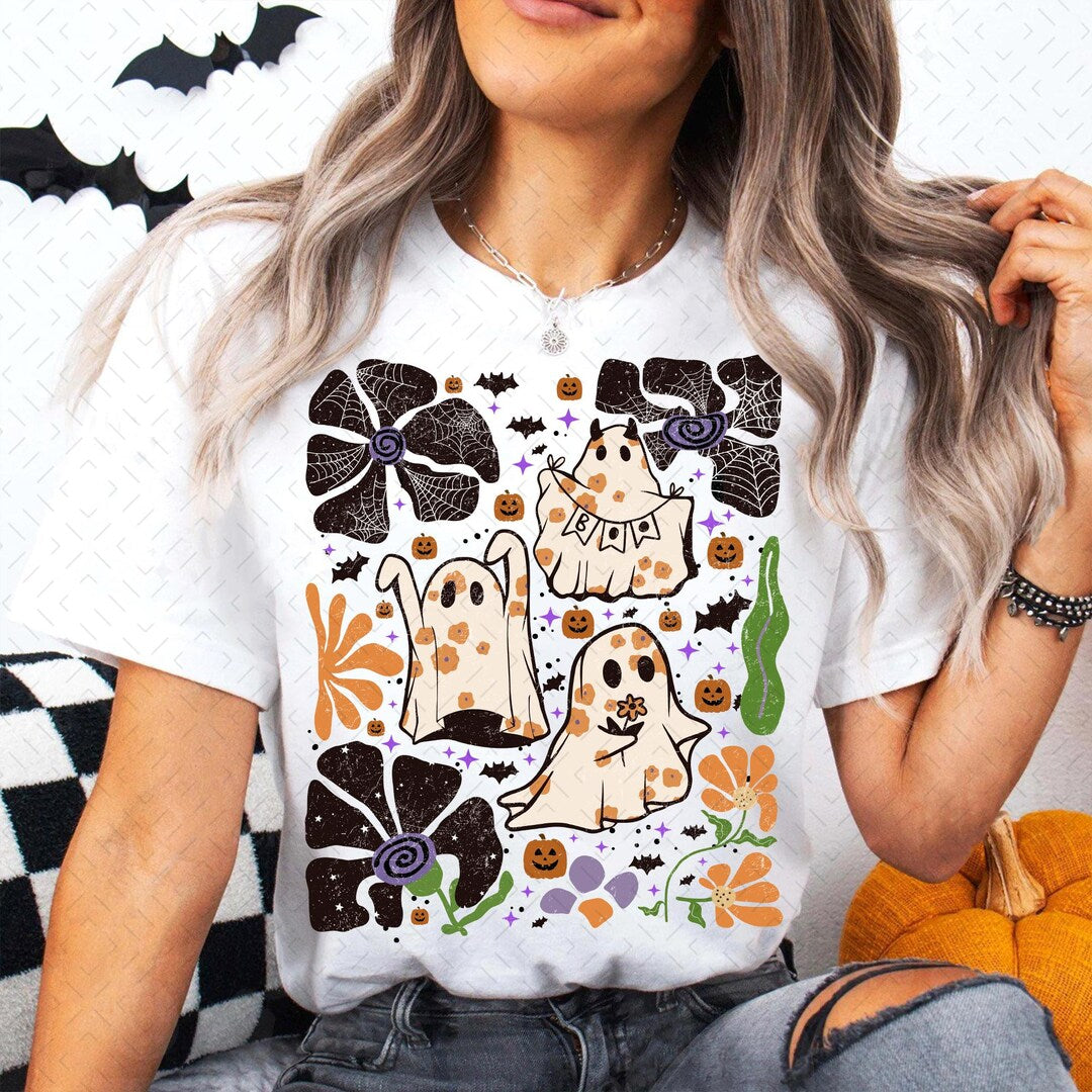 DTF Transfer – Retro Halloween sublimation
