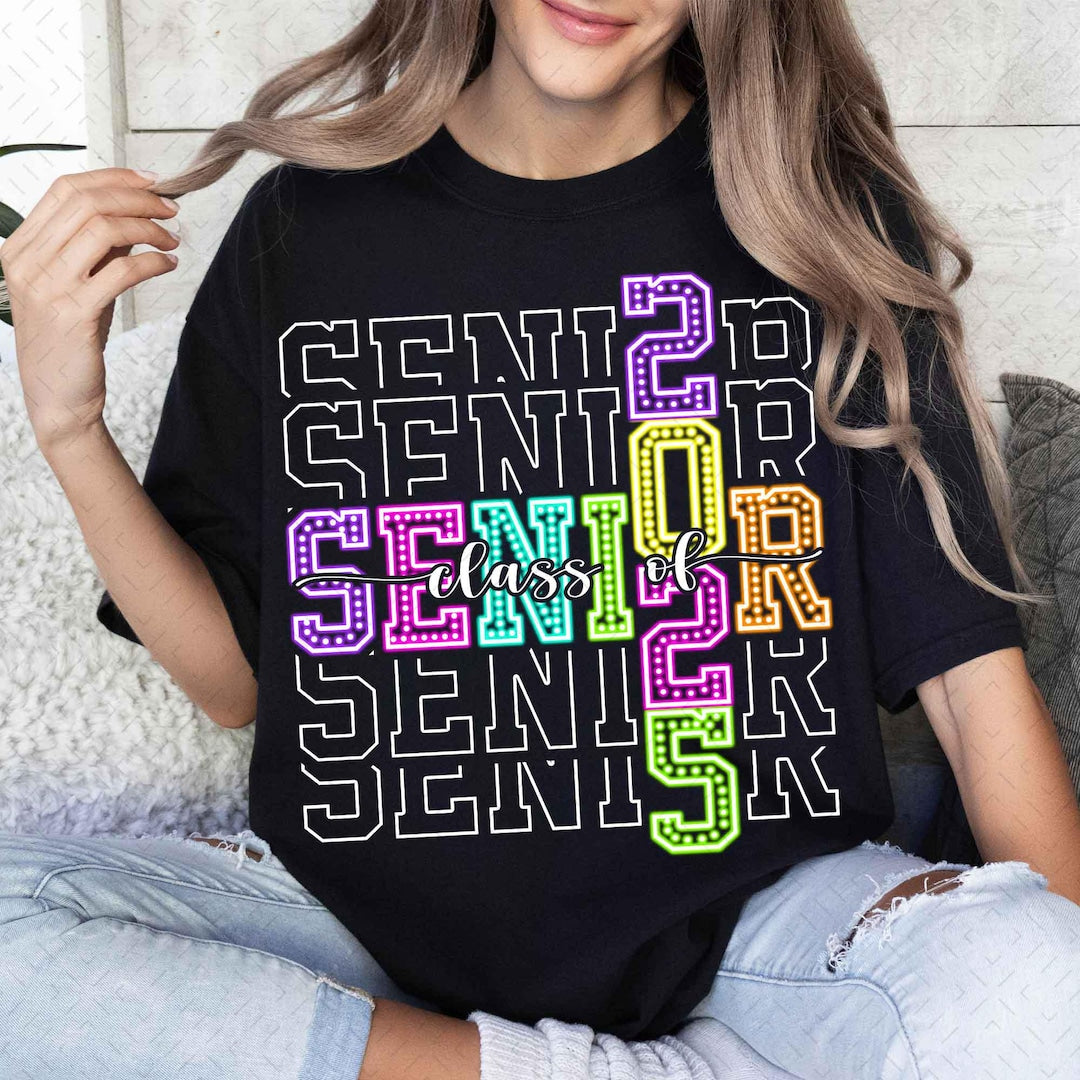 DTF Transfer – Class of Senior 2025 Neon – Class of 2025