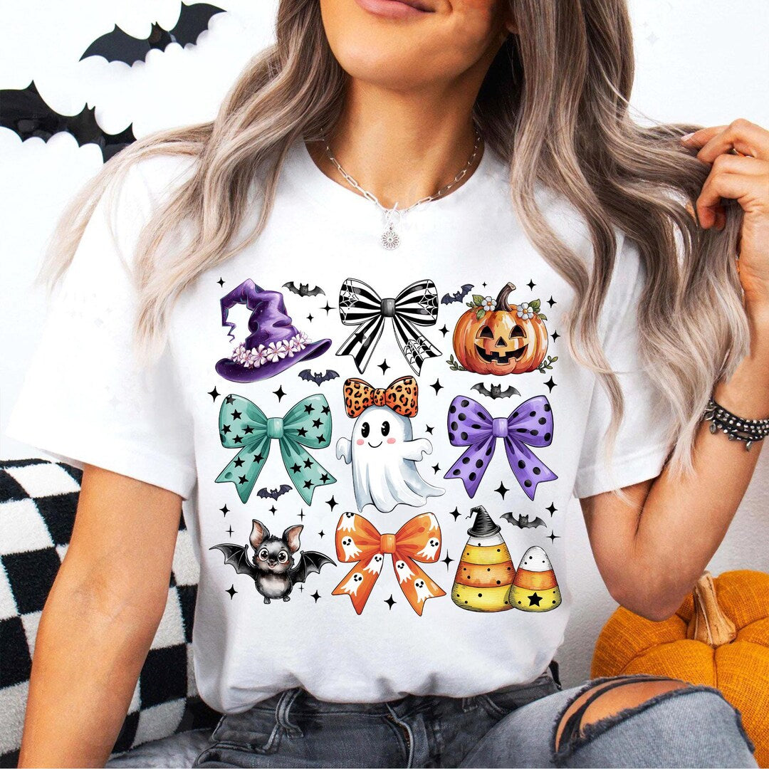 DTF Transfer – Coquette Bow Halloween – Halloween Sublimation Ghost Pumpkin