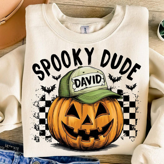 DTF Transfer – Spooky Dude Pumpkin Face – Halloween Boy Kid Clip Art