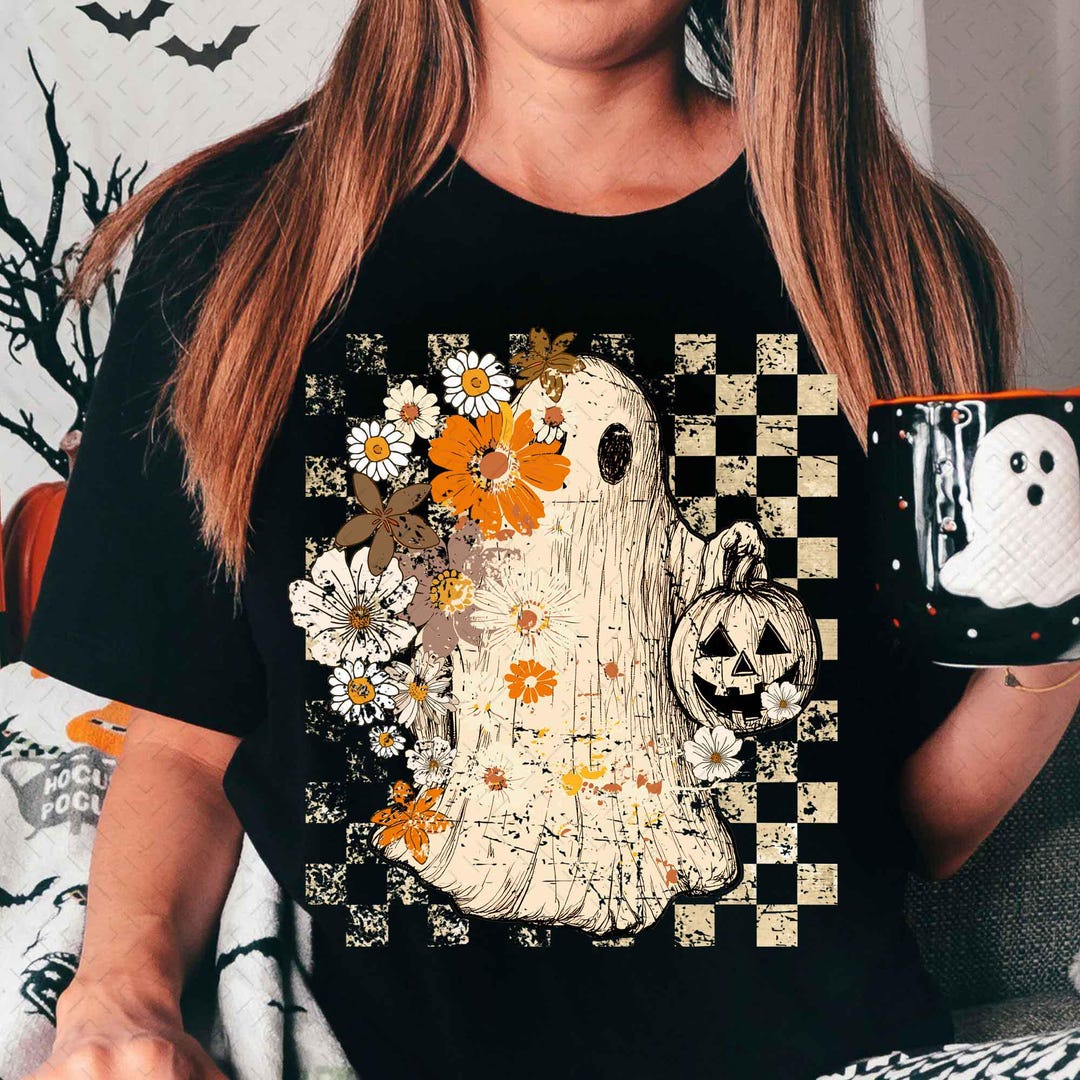 DTF Transfer – Halloween Fall Ghost – Girly Pumpkin