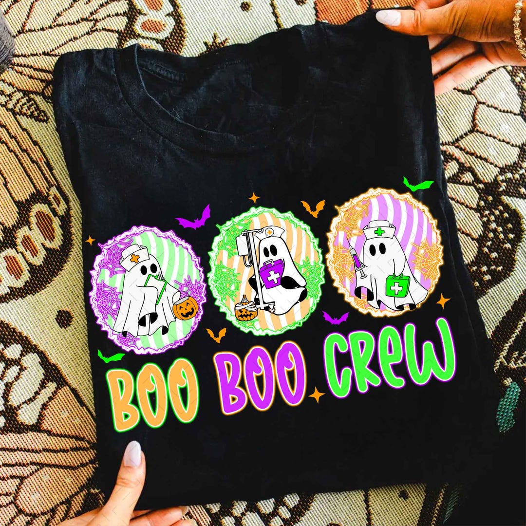 DTF Transfer – Boo Boo Crew Halloween Nurse