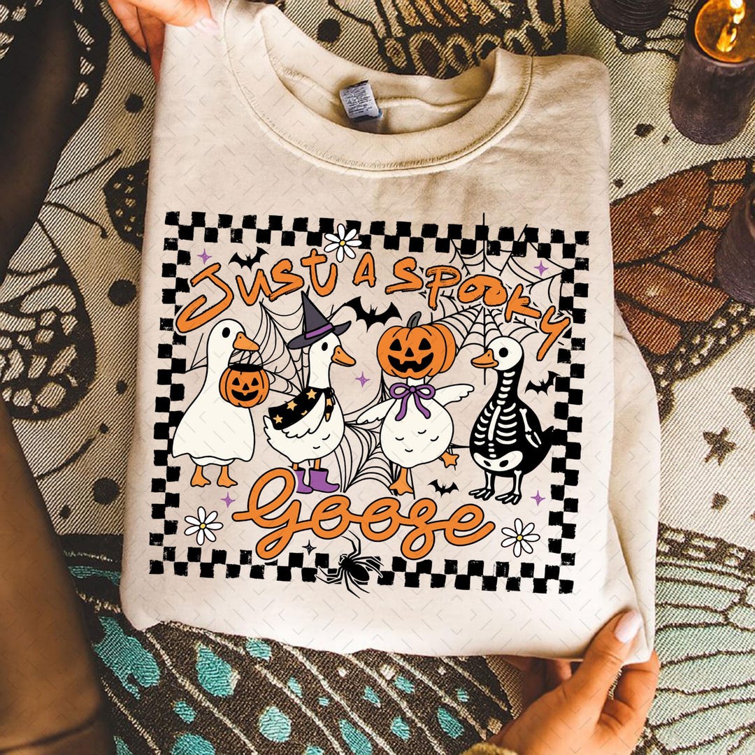 DTF Transfer – Funny Halloween Goose – Just a Spooky Goose