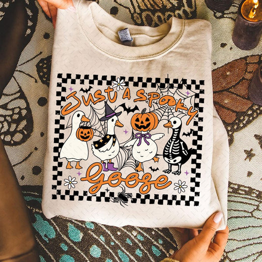DTF Transfer – Funny Halloween Goose – Just a Spooky Goose