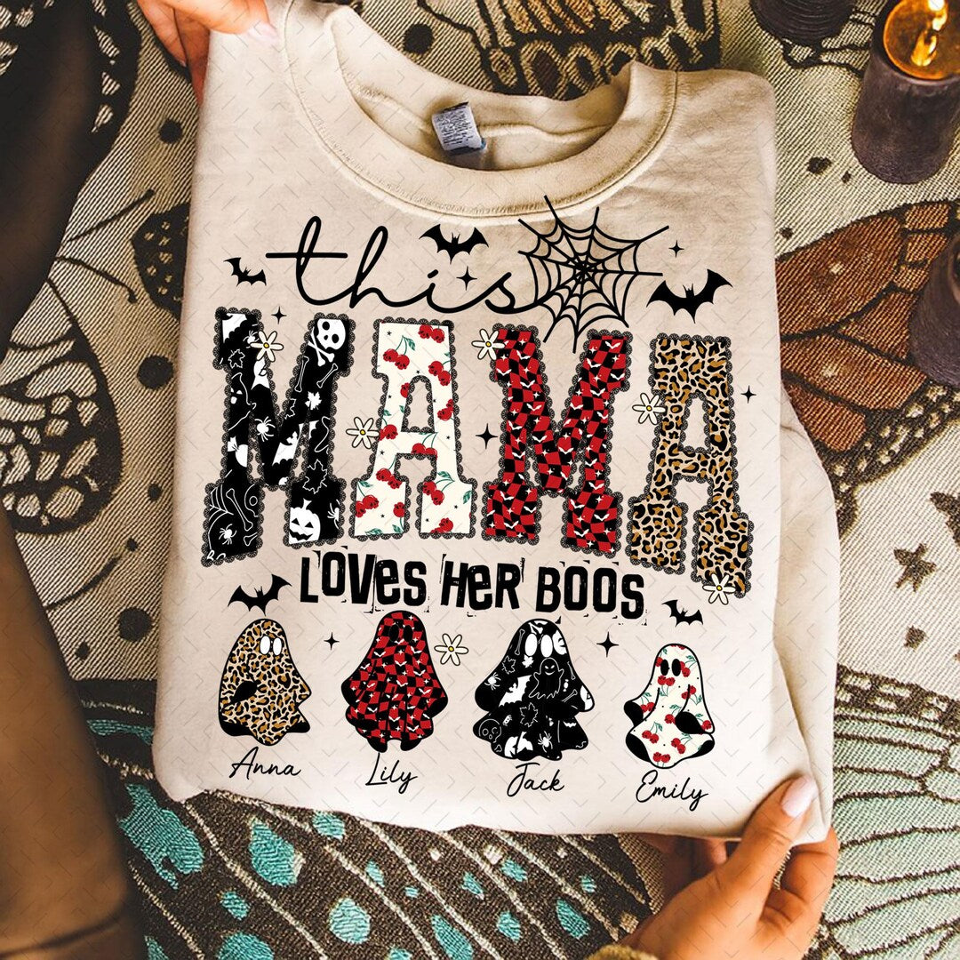 DTF Transfer – Lace Gothic This Mama Loves Her Boos