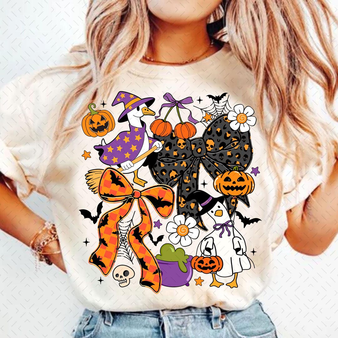 DTF Transfer – Spooky Halloween Goose – Halloween Coquette