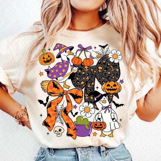 DTF Transfer – Spooky Halloween Goose – Halloween Coquette