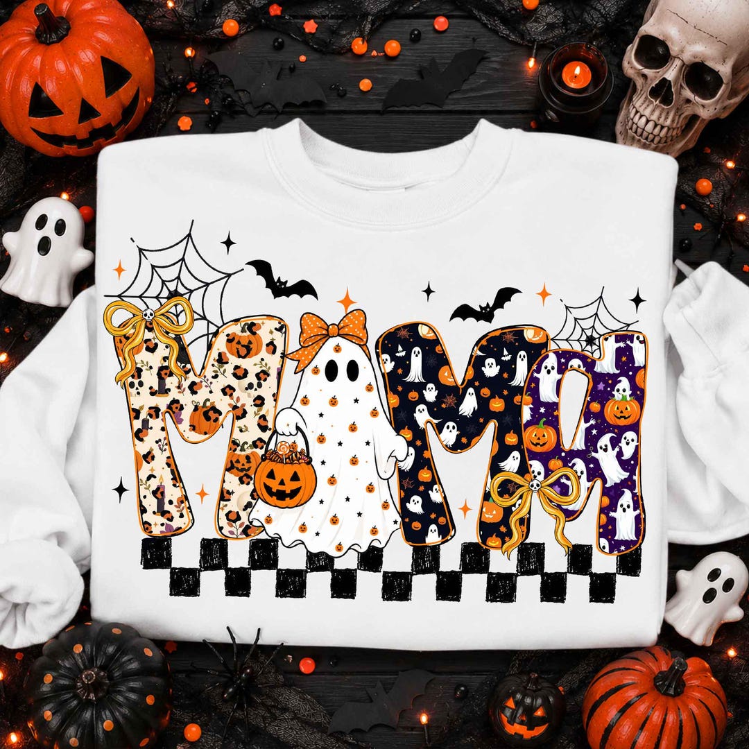 DTF Transfer – Preppy Halloween Mama Fall Lace