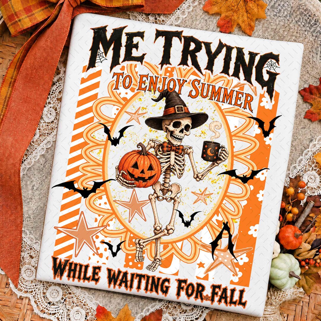 DTF Transfer – Summer Halloween Skeleton – Spooky Season