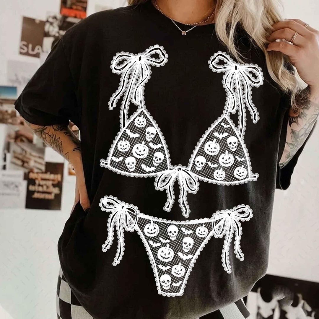 DTF Transfer – Halloween Spiderweb Bikini – Design 2