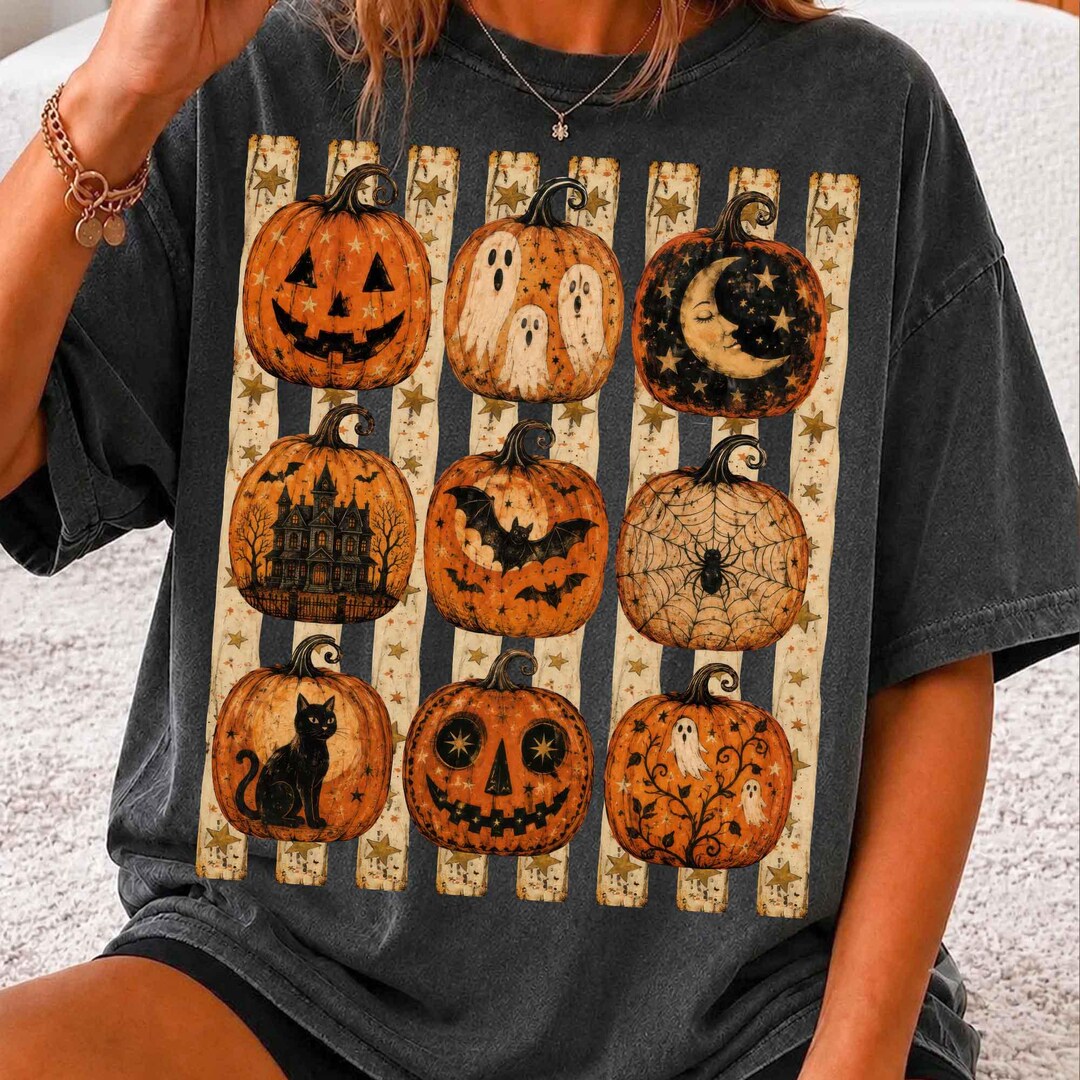 DTF Transfer – Halloween Pumpkin – Brushstroke Halloween