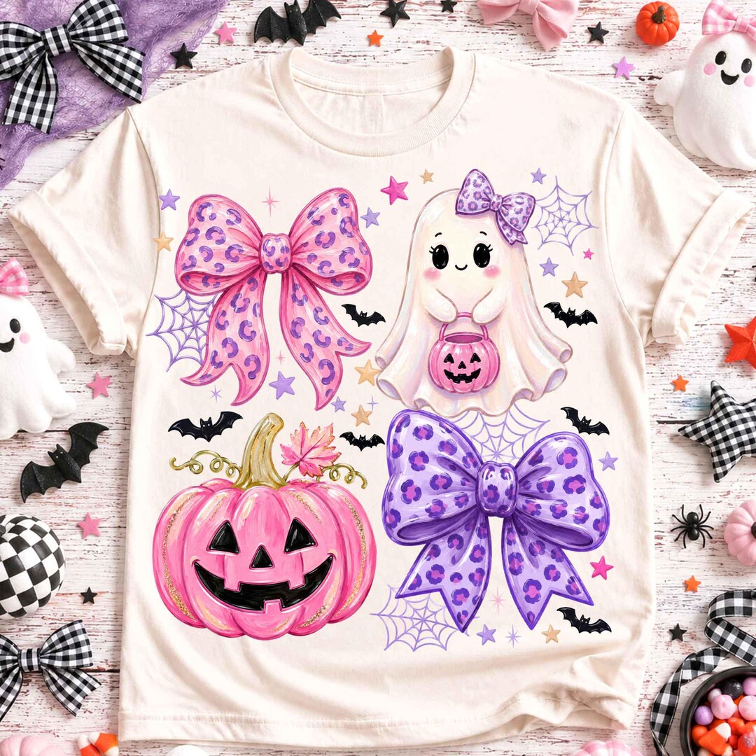 DTF Transfer – Preppy Ghost Coquette – Coquette Ghost Bow