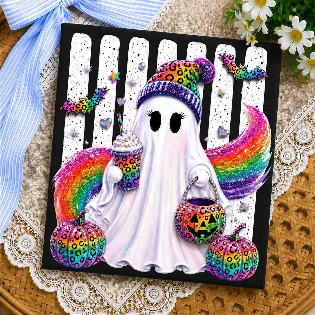 DTF Transfer – Preppy Ghost Coquette – Girly Ghost