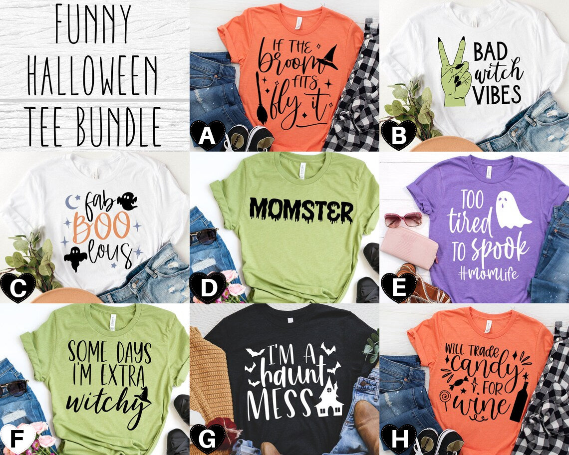 DTF Transfer Fall  Halloween Six  Design Bundle