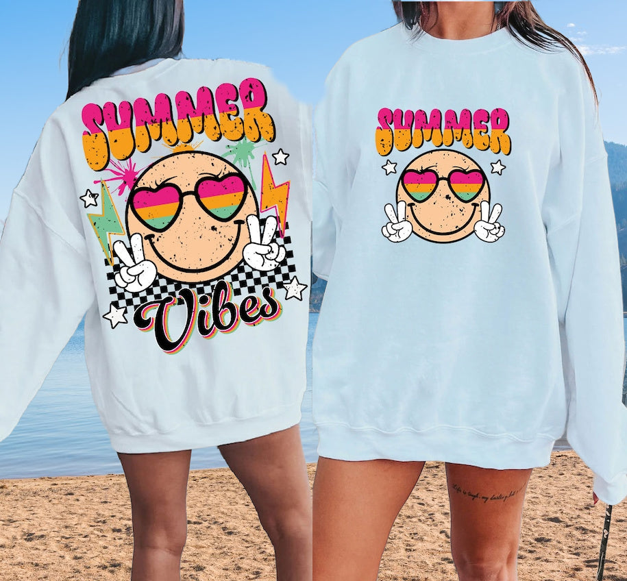 DTF Transfer Summer Summer Vibes Vintage 4 sizes / Jumbo Offered