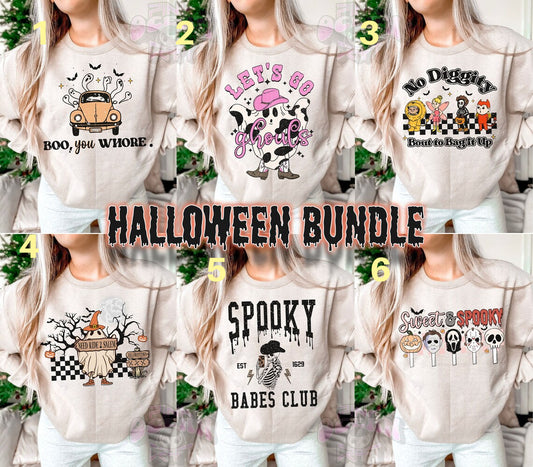 DTF Transfer Fall  Halloween Bundle Of 6