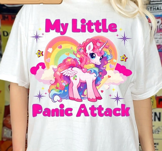Humor T-Shirt or Sweatshirt My Little Panic Attack - Funny Gift for People with Anxiety