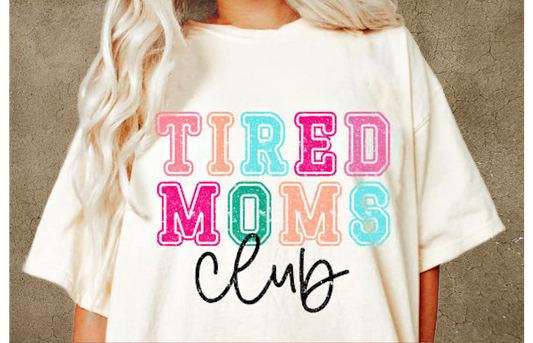 DTF Transfer Summer Tired Mom Club